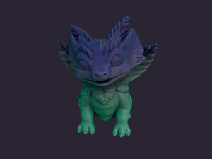 Flora – Kleiner 3D-gedruckter Drache aus PLA | Frühlingshafte Dekofigur