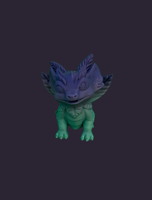 Flora – Kleiner 3D-gedruckter Drache aus PLA | Frühlingshafte Dekofigur