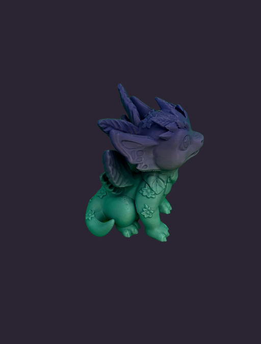 Flora – Kleiner 3D-gedruckter Drache aus PLA | Frühlingshafte Dekofigur – Bild 3