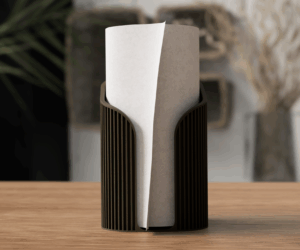 Moderner Küchenrollenhalter – 3D-gedruckt im Japandi-Stil aus PLA