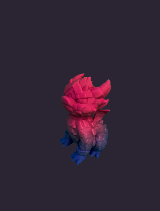 Kleiner 3D-gedruckter Drache "Rocky" – treue PLA-Dekofigur mit Fels-Charakter – Bild 4