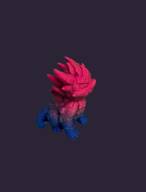 Kleiner 3D-gedruckter Drache "Rocky" – treue PLA-Dekofigur mit Fels-Charakter – Bild 2