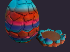 Stone Dragon Egg – 3D-gedrucktes Drachen-Ei aus PLA im Fels-Look