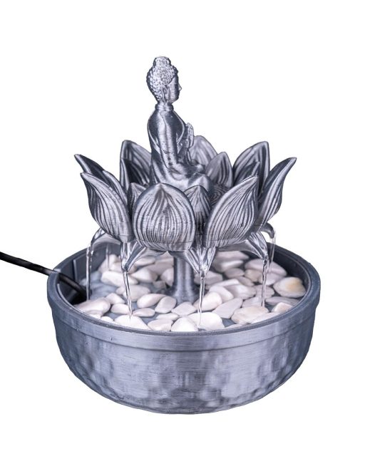Buddha Lotus Tischbrunnen – Zen Deko aus dem 3D-Drucker (ohne Pumpe) – Bild 3