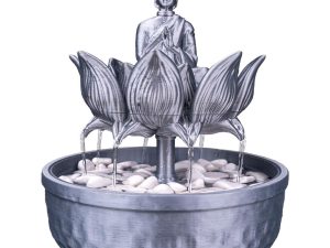 Buddha Lotus Tischbrunnen – Zen Deko aus dem 3D-Drucker (ohne Pumpe)