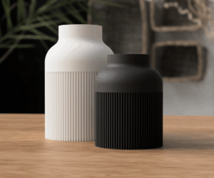 Moderne Hiku Vasen – 3D-gedruckt im Japandi-Stil aus PLA (2 Größen)