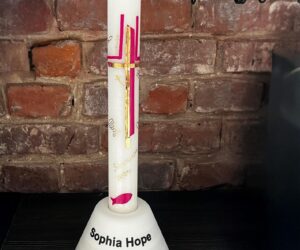 Personalisierbarer Kommunion-Kerzenhalter – 3D-gedruckt aus PLA