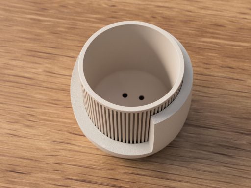 Moderner Japandi Pflanztopf, Design-Pflanztopf im Japandi-Stil – Modern trifft Zen – Bild 2