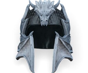 Dragonkeeper Ritterhelm Epischer Helm für wahre Drachenhüter,3D-gedruckter Fantasy Helm für Cosplay,LARP & Deko,Cosplay Helm im Drachen-Stil