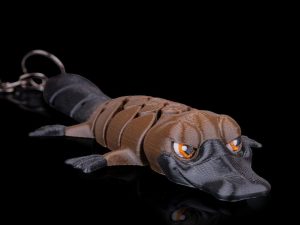 Pierre das Schnabeltier – niedlicher Schlüsselanhänger aus dem 3D Drucker. Geschenk für Tierfreunde.Das süße Schnabeltier für unterwegs.
