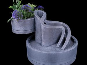 Zen Tischbrunnen mit Pflanzgefäß – 3D-gedruckter Indoor Wasserbrunnen ohne Pumpe – Deko für Zuhause & Büro
