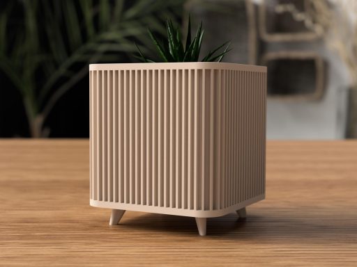 Shikaku Planter - moderner 3D-gedruckter Blumentopf im japanischen Stil