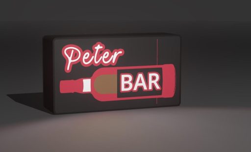 Personalisierte 3D-gedruckte LED Lichtbox – Name & Text individualisierbar – Deko Geschenk – ohne LED – Bild 2