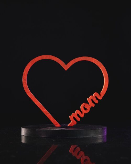 Personalisierbarer Fotohalter mit Herz – 3D-gedruckt – Geschenk zum Muttertag & für besondere Momente