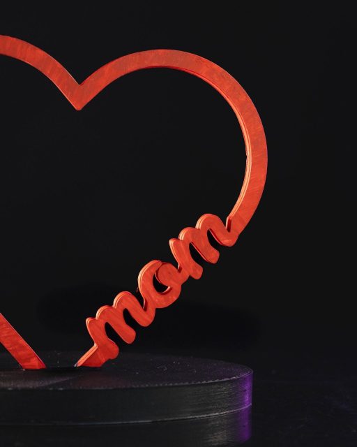 Personalisierbarer Fotohalter mit Herz – 3D-gedruckt – Geschenk zum Muttertag & für besondere Momente – Bild 3