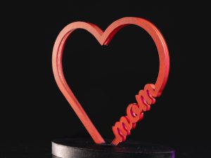 Personalisierbarer Fotohalter mit Herz – 3D-gedruckt – Geschenk zum Muttertag & für besondere Momente