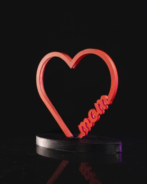 Personalisierbarer Fotohalter mit Herz – 3D-gedruckt – Geschenk zum Muttertag & für besondere Momente