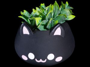 Cute Cat Planter 3D Druck | Katzen Blumentopf FDM 100x100x72 mm | Niedlicher Pflanztopf für Sukkulenten & Deko