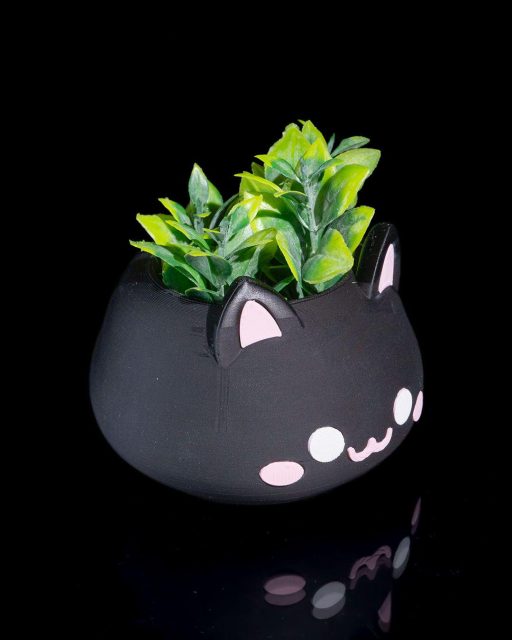 Cute Cat Planter 3D Druck | Katzen Blumentopf FDM 100x100x72 mm | Niedlicher Pflanztopf für Sukkulenten & Deko – Bild 2