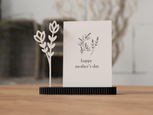 Karten- & Fotohalter mit Blumenslot – Perfekt zum Muttertag