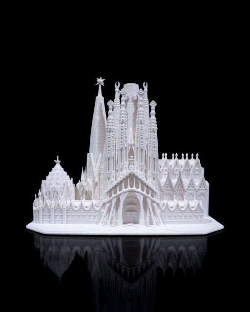 Sagrada Familia 3D Modell – Architektur Deko | Gaudí inspiriertes Miniatur Bauwerk | 3D-Druck Geschenk | FDM | 150x180x146 mm – Bild 3