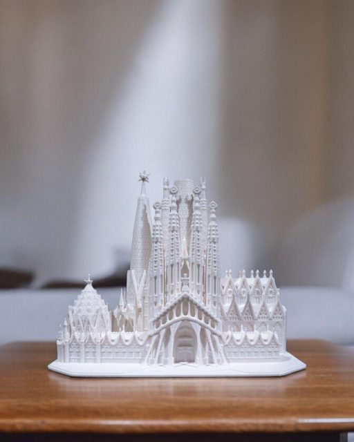 Sagrada Familia 3D Modell – Architektur Deko | Gaudí inspiriertes Miniatur Bauwerk | 3D-Druck Geschenk | FDM | 150x180x146 mm