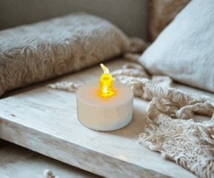 Elektronisches LED-Teelicht – Flackerndes Licht wie echte Kerze – Sicher & wiederverwendbar – Warmweiß – Für Deko & Ambiente