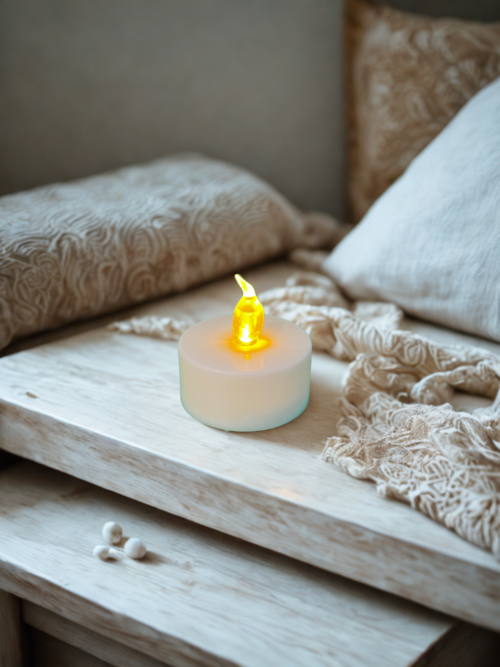 Elektronisches LED-Teelicht – Flackerndes Licht wie echte Kerze