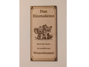 Einmaleins Holztafeln – Lernkarten mit Cartoons