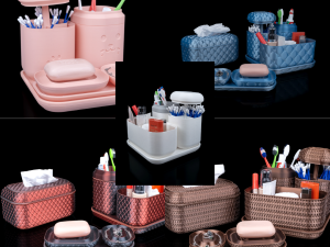 Bath Mood – Rattan Retreat Kit | Natürliches Badezimmer-Set aus PLA im Rattan-Stil