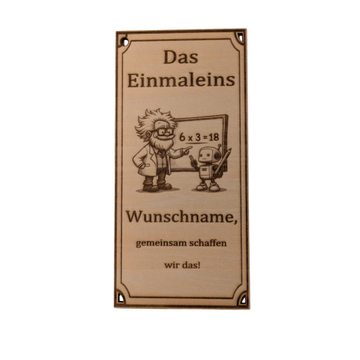 Einmaleins Holztafeln – Mit Zahlenhelden & Maschinenkraft