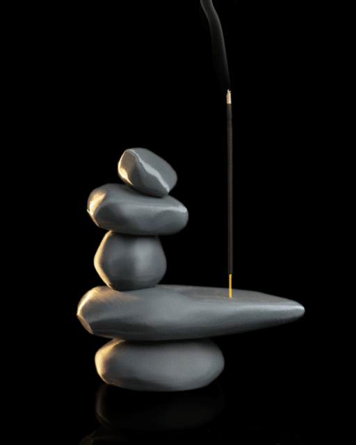 Zen Balance Räucherstäbchenhalter – Meditativer Steinturm – Räucherstäbchen-Halter im Zen-Stil – Für innere Ruhe & Achtsamkeit