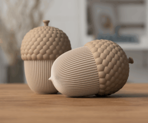 Eichel Deko-Container – Moderne Herbstdeko mit Schraubdeckel – Japandi Stil – Aufbewahrung & Lichtidee