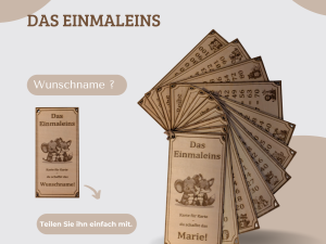 Einmaleins Cartoon Tafeln