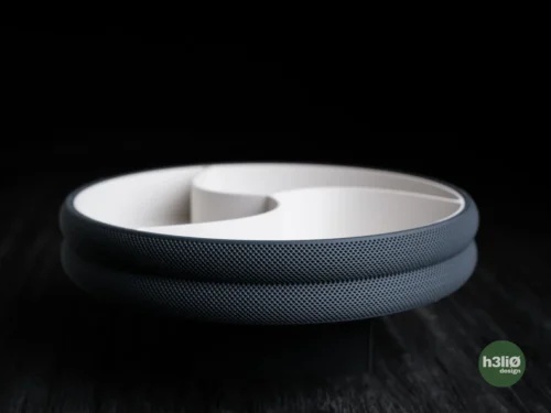 Grideo – Runde Ablageschale – Organizer mit 3 Fächern (3D Druck)