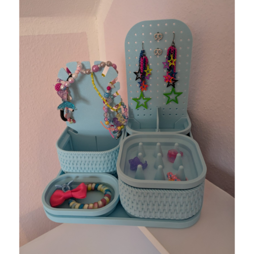 Schmuck Organizer Set – Ohrringhalter, Ringhalter & Ablage (3D Druck)