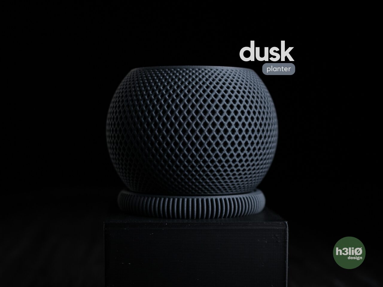 Dusk Planter (3D Druck) – moderner, minimalistischer Übertopf mit erhöhter Abtropfschale