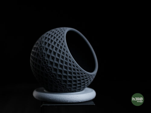 Vector Planter (3D Druck) – minimalistischer Blumentopf mit geometrischem Muster inkl. Tropfschale