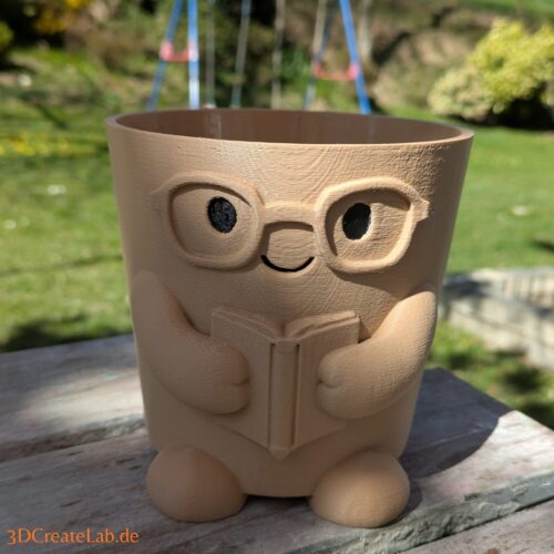 Cute Face Planter – Blumentopf mit Brille und Buch