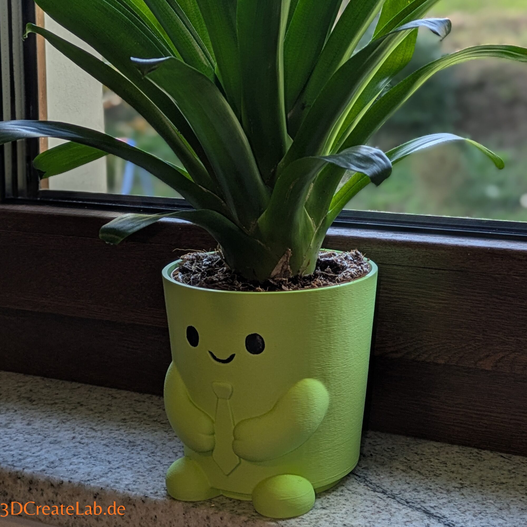 Cute Face Planter – Blumentopf mit Krawatte