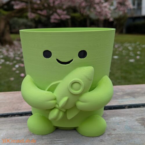 Cute Face Planter – Blumentopf mit Rakete