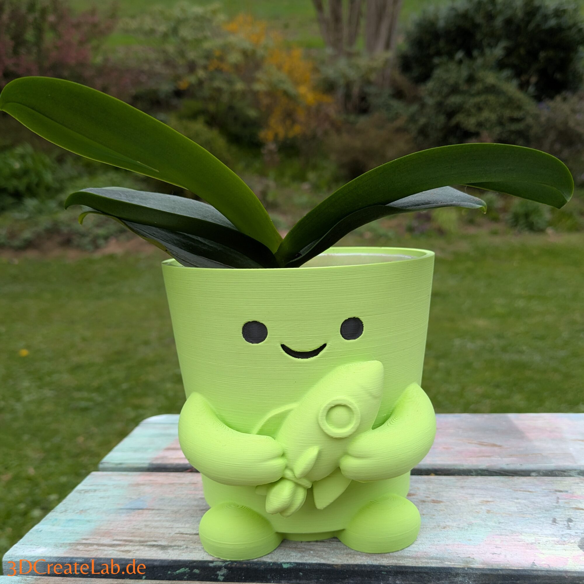 Cute Face Planter – Blumentopf mit Rakette