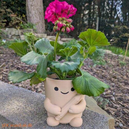 Cute Face Planter – Blumentopf mit Stift